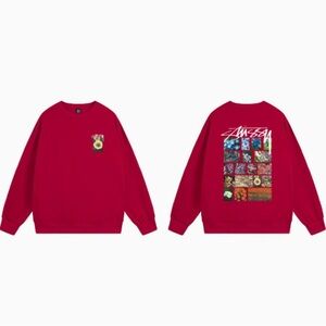 Stussy Red Graphic Long Sleeve Tee